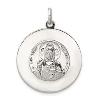 Sterling Silver Queen of the Holy Scapular Medal view 4