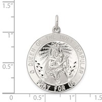 Sterling Silver Queen of the Holy Scapular Medal view 3
