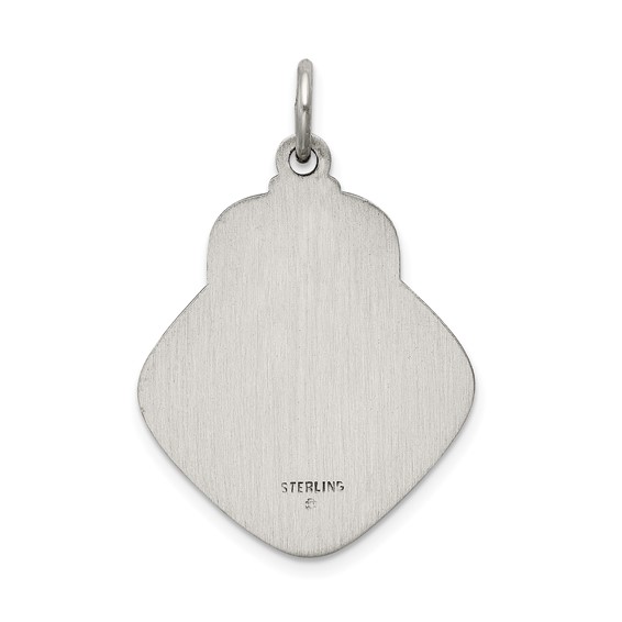 Sterling Silver Antiqued Saint Christopher Medal