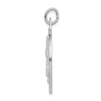 Sterling Silver Rhodium-plated St. Christopher Medal view 2