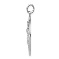 Sterling Silver Rhodium-plated Saint Christopher Medal view 2