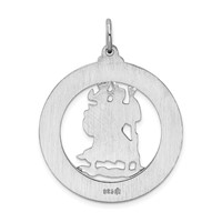Sterling Silver Rhodium-plated Saint Christopher Medal view 4