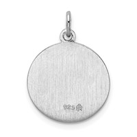 Sterling Silver Rhodium-plated Saint Christopher Medal view 4