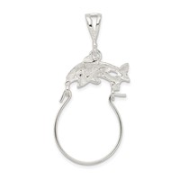 Sterling Silver Dolphin Charm Holder view 4