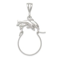 Sterling Silver Dolphin Charm Holder view 1