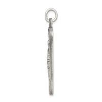 Sterling Silver Antiqued Saint Christopher Medal view 2