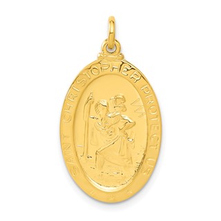 Sterling Silver 24k Gold-plated Saint Christopher Basketball Medal Pendant