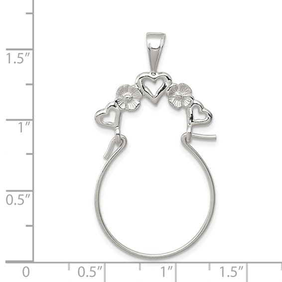 Sterling Silver Heart Charm Holder