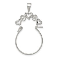 Sterling Silver Heart Charm Holder view 1