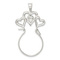 Sterling Silver Heart Charm Holder view 4