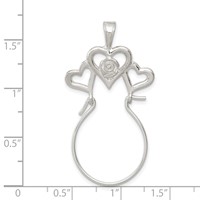 Sterling Silver Heart Charm Holder view 3