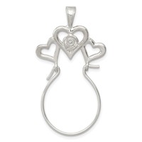 Sterling Silver Heart Charm Holder view 1
