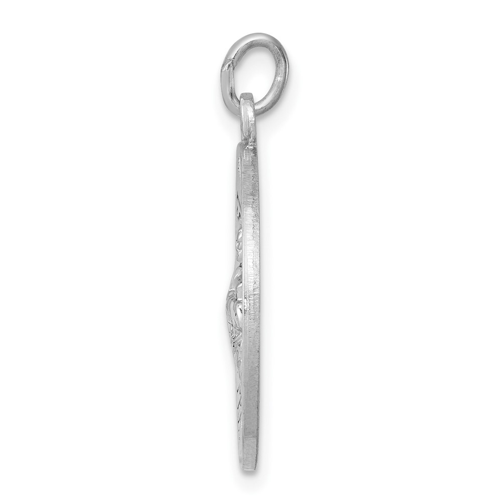 Sterling Silver Rhodium-plated Saint Jude Thaddeus Medal (QC5690)