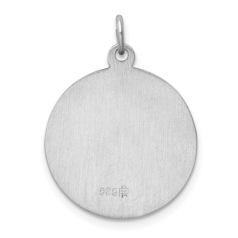 Sterling Silver Rhodium-plated Saint Jude Thaddeus Medal (QC5690)