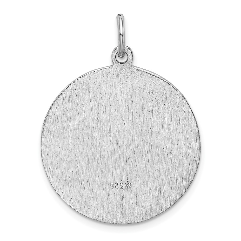 Sterling Silver Rhodium-plated Saint Jude Thaddeus Medal (QC5691)
