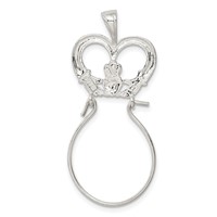 Sterling Silver Claddagh Charm Holder view 4