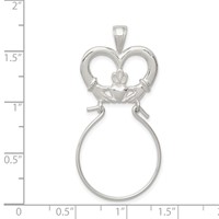 Sterling Silver Claddagh Charm Holder view 3