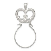 Sterling Silver Claddagh Charm Holder view 1