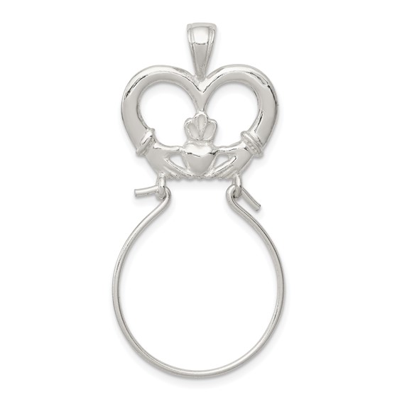 Sterling Silver Claddagh Charm Holder