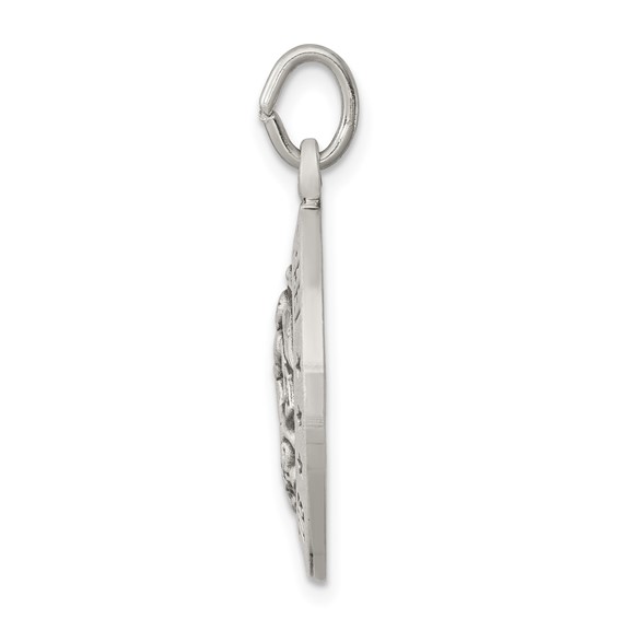 Sterling Silver Antiqued Saint Michael Air Force Medal