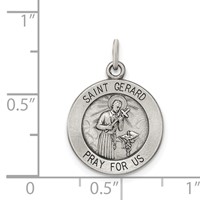 Sterling Silver Antiqued Saint Gerard Medal view 3