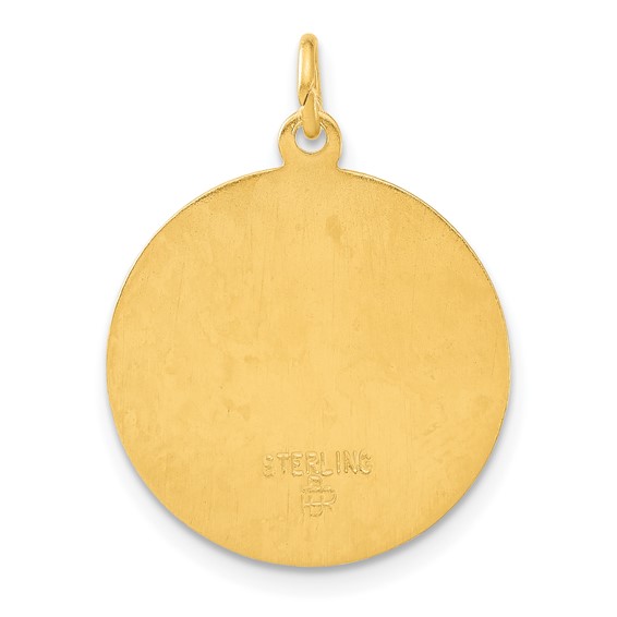 Sterling Silver & 24k Gold-plated Saint Mark Medal Charm