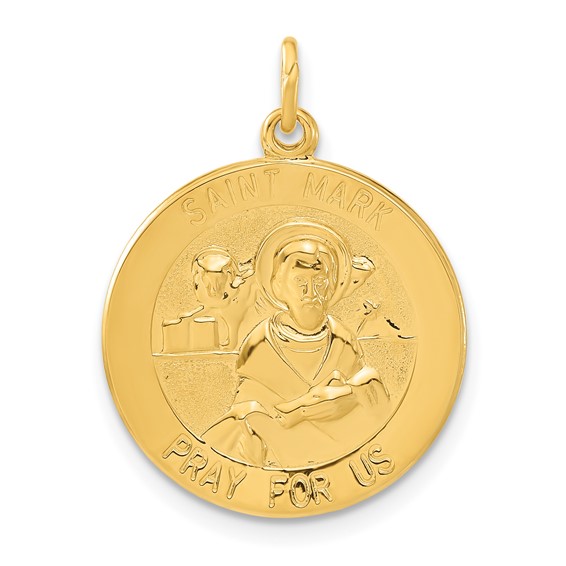 Sterling Silver & 24k Gold-plated Saint Mark Medal Charm