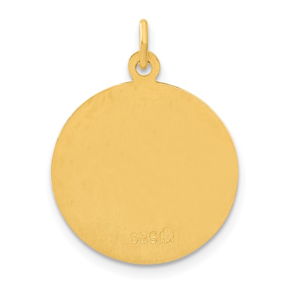 Sterling Silver 24k Gold-plated St. John Neuman Medal