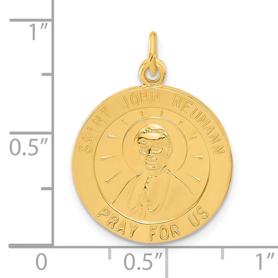 Sterling Silver 24k Gold-plated St. John Neuman Medal