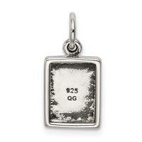 Sterling Silver Antiqued Holy Bible Charm view 4