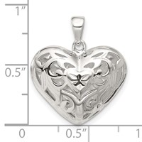 Sterling Silver Filigree Heart Pendant view 4