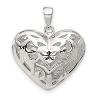 Sterling Silver Filigree Heart Pendant view 1