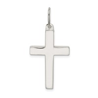 Sterling Silver Polished Cross Pendant view 4