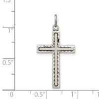 Sterling Silver Antiqued Cross Charm view 3