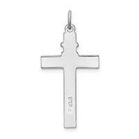 Sterling Silver Platinum-plated & Vermeil Rosary Cross Pendant view 4