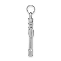 Sterling Silver Rhodium-plated Hollow Reversible Cross Pendant view 2