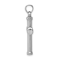 Sterling Silver Rhodium-plated Hollow Reversible Cross Pendant view 2