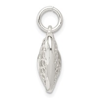 Sterling Silver Filigree Heart Charm view 2