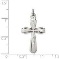 Sterling Silver Antiqued Cross Pendant view 3