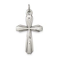 Sterling Silver Antiqued Cross Pendant view 1