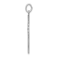 Sterling Silver Platinum-plated Enamel Cross Pendant view 2
