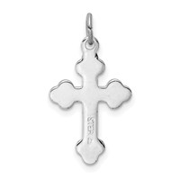 Sterling Silver Platinum-plated & 18K Gold-plated Cross Charm view 4