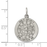 Sterling Silver Antiqued Holy Spirit Medal view 3