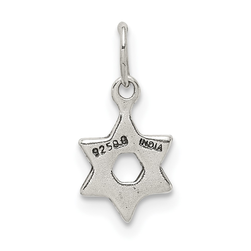 Sterling Silver Small Star of David Charm (QC5914)