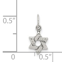 Sterling Silver Small Star of David Charm view 3