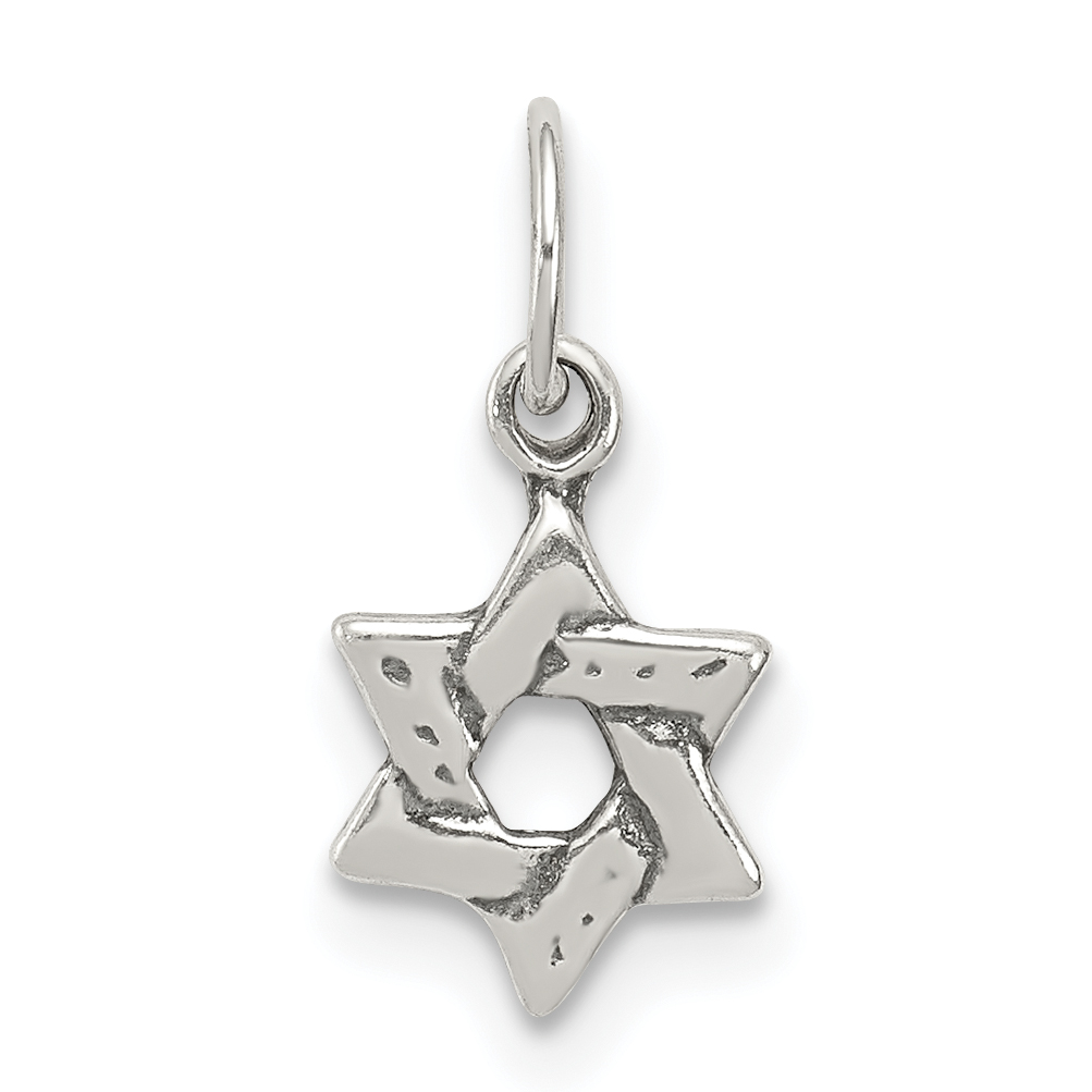 Sterling Silver Small Star of David Charm (QC5914)
