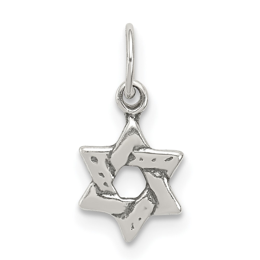 Sterling Silver Small Star of David Charm (QC5914)