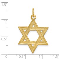 24K Gold-plated Sterling Silver Star of David Pendant view 3