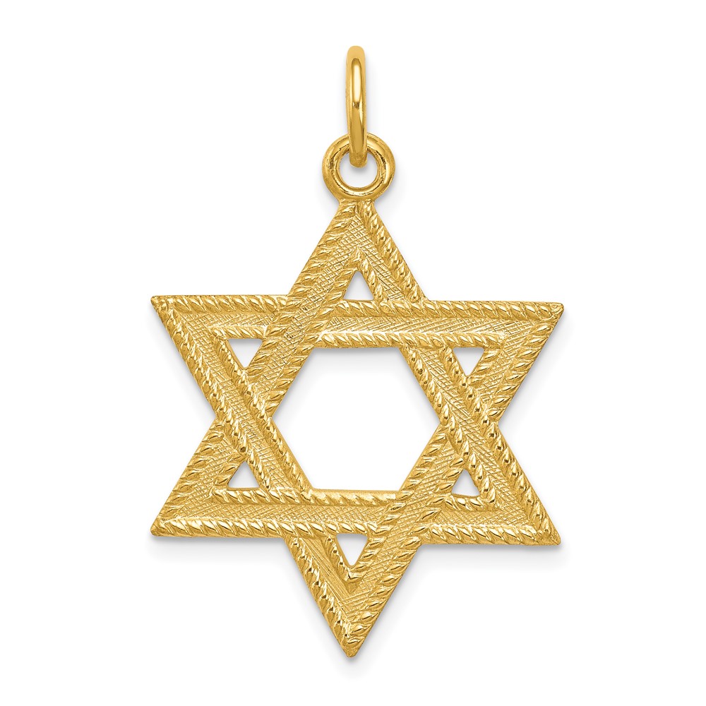 24K Gold-plated Sterling Silver Star of David Pendant