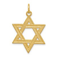 24K Gold-plated Sterling Silver Star of David Pendant view 1